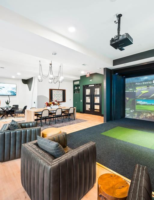 Golf Simulator at Towne Nashville Apartments